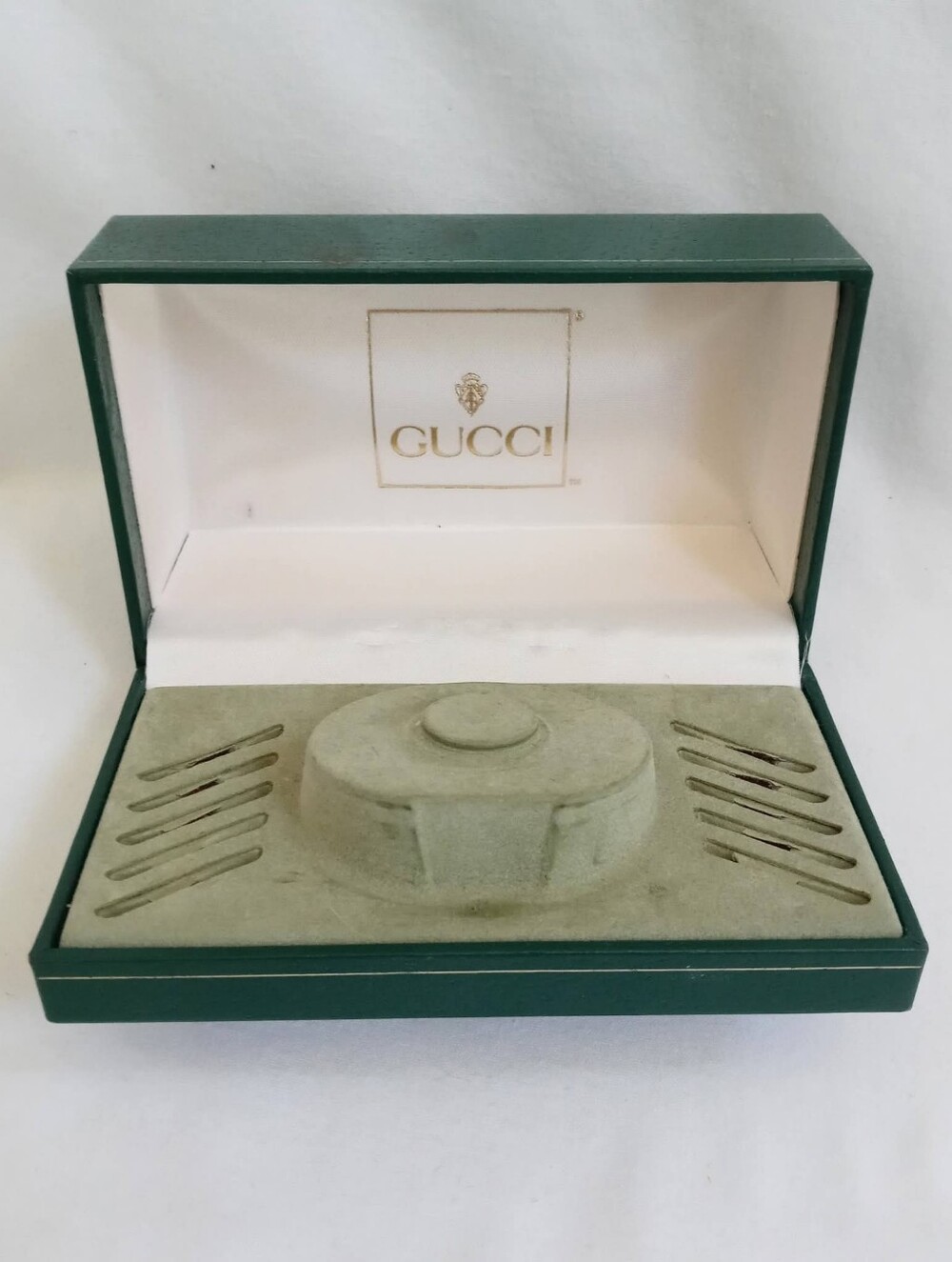 Vintage Rectangular Gucci Box Watch Bezel Box Holder EMPTY